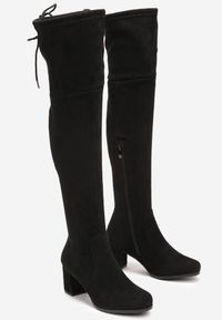 Born2be - Czarne Kozaki Capisa. Wysokość cholewki: za kolano. Kolor: czarny. Szerokość cholewki: normalna. Obcas: na słupku #4