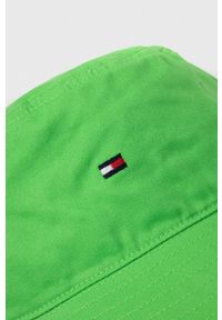 TOMMY HILFIGER - Tommy Hilfiger kapelusz bawełniany kolor zielony bawełniany. Kolor: zielony. Materiał: bawełna #3