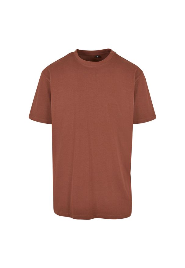 BUILD YOUR BRAND - Ponadwymiarowa Koszulka Dla Dorosłych Unisex Heavyweight. Kolor: brązowy