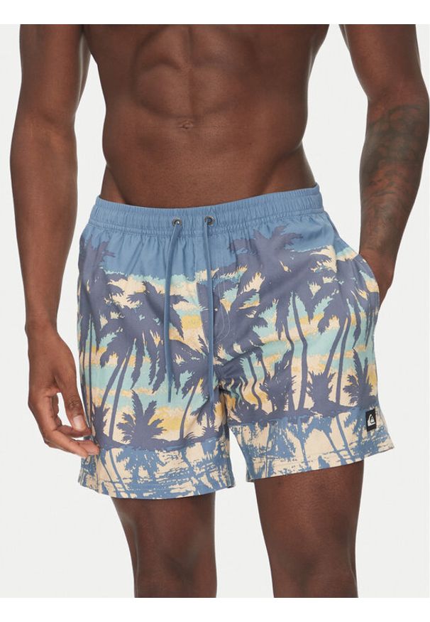 Quiksilver Szorty kąpielowe Everyday Straight Volley 15 EQYJV04121 Niebieski Regular Fit. Kolor: niebieski. Materiał: syntetyk