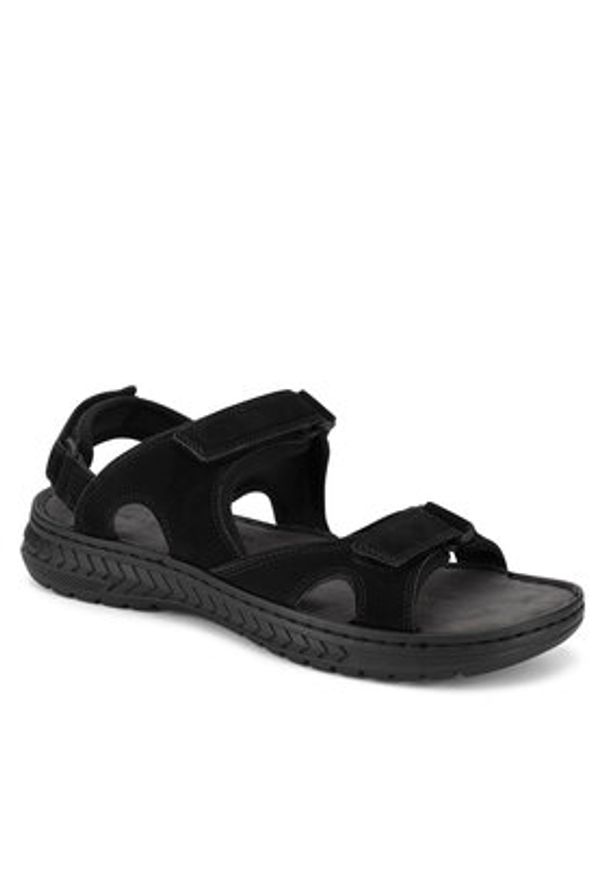 Lanetti Sandały TEREK-02 MBS Czarny. Kolor: czarny