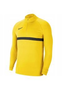 Nike - Męska Koszulka Academy 21 DriFIT Quarter Zip Drill Top. Kolor: brązowy, wielokolorowy, żółty