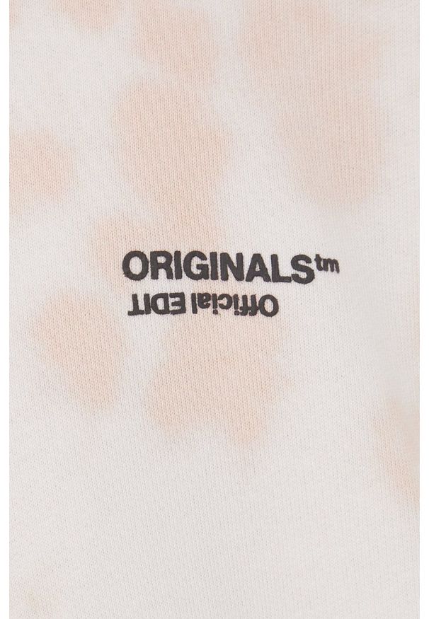 Jack & Jones bluza bawełniana męska kolor różowy z nadrukiem. Kolor: różowy. Materiał: bawełna. Wzór: nadruk