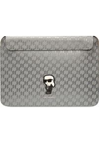 Etui Karl Lagerfeld Karl Lagerfeld Sleeve KLCS14SAKHPKG 14" srebrny/silver Saffiano Monogram Ikonik. Kolor: srebrny