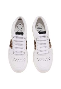Jimmy Choo - JIMMY CHOO - Białe sneakersy ze zwierzęcym motywem. Zapięcie: pasek. Kolor: biały. Wzór: motyw zwierzęcy #3