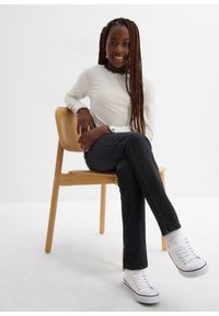 bonprix - Bluzka z długim rękawem, uszyta z elastycznej mieszanki baweny organicznej (2 szt.). Kolor: biały. Długość rękawa: długi rękaw. Długość: długie #2