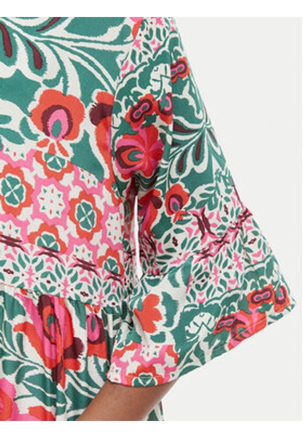 Iconique Sukienka letnia Morena IC26-094 Kolorowy Relaxed Fit. Materiał: syntetyk. Wzór: kolorowy. Sezon: lato