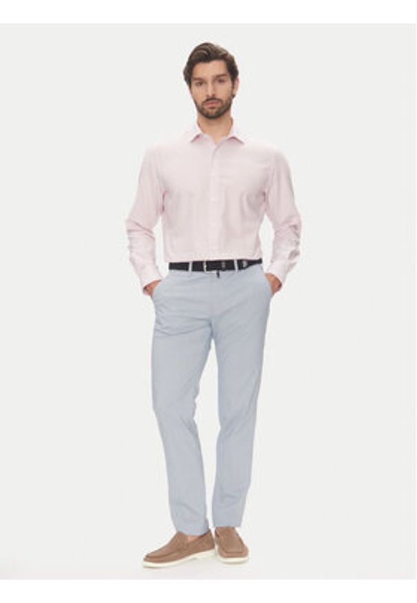 Pierre Cardin Chinosy C3 33730.1058 Błękitny Slim Fit. Kolor: niebieski. Materiał: syntetyk