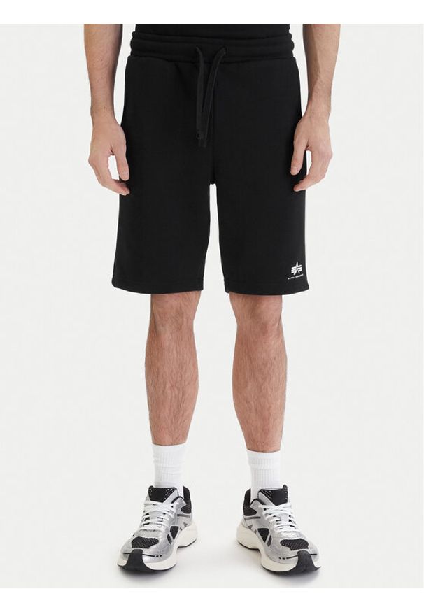 Alpha Industries Szorty sportowe Basic 156367 Czarny Regular Fit. Kolor: czarny. Materiał: bawełna. Styl: sportowy