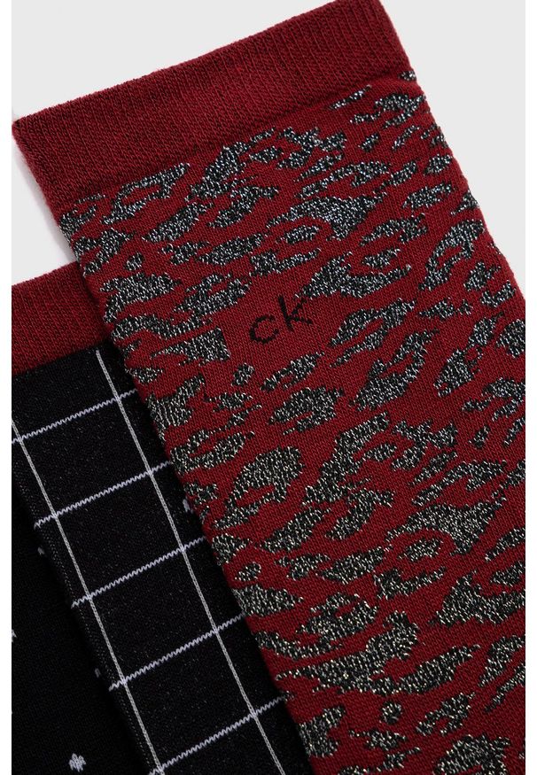Calvin Klein - Skarpetki (4-pack). Kolor: czerwony