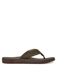 TOMMY HILFIGER - Tommy Hilfiger Japonki Molded Web Beach Sandal FM0FM05434 Khaki. Kolor: brązowy. Materiał: materiał #6
