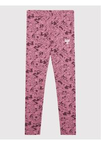 Hummel Legginsy SPACE JAM Onze 215875 Różowy Slim Fit. Kolor: różowy. Materiał: bawełna #1