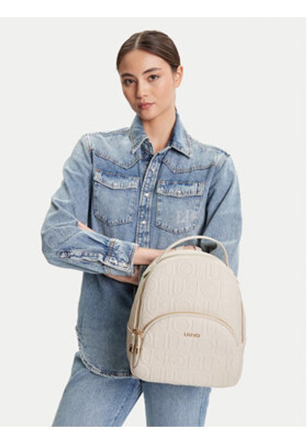 Liu Jo Plecak Ecs M Backpack AF5157 E0027 Beżowy. Kolor: beżowy. Materiał: skóra