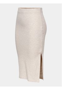 only - ONLY Spódnica ołówkowa Emma 15233600 Beżowy Slim Fit. Kolor: beżowy. Materiał: syntetyk #3