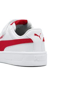 Puma - Dziecięce sneakersy Court Classic Clean PUMA White For All Time Red. Kolor: czerwony, biały, wielokolorowy. Sport: turystyka piesza