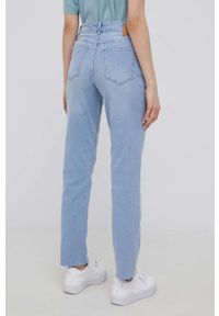 Pieces jeansy Pcluna damskie medium waist. Kolor: niebieski #4