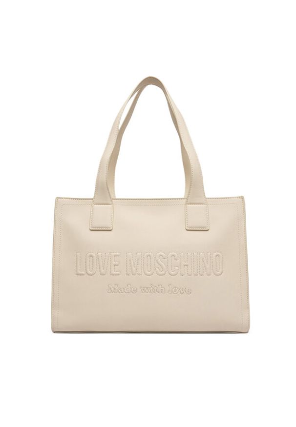 Love Moschino - LOVE MOSCHINO Torebka JC4045PP1OLE0110 Écru. Materiał: skórzane