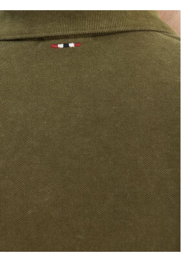 Napapijri Polo Elbas NP0A4GDL Zielony Regular Fit. Typ kołnierza: polo. Kolor: zielony. Materiał: bawełna