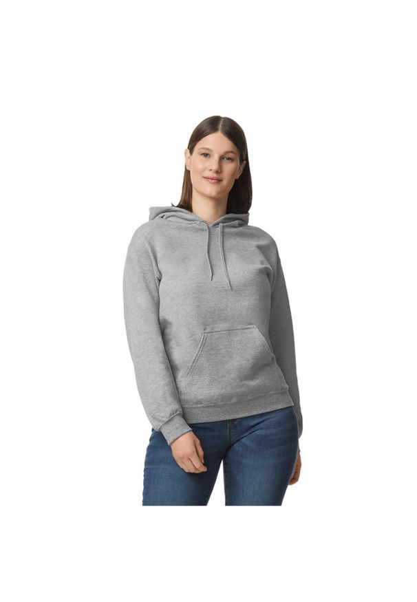 GILDAN - Bluza Z Kapturem Dla Dorosłych Unisex Softstyle Fleece Midweight. Typ kołnierza: kaptur. Kolor: szary