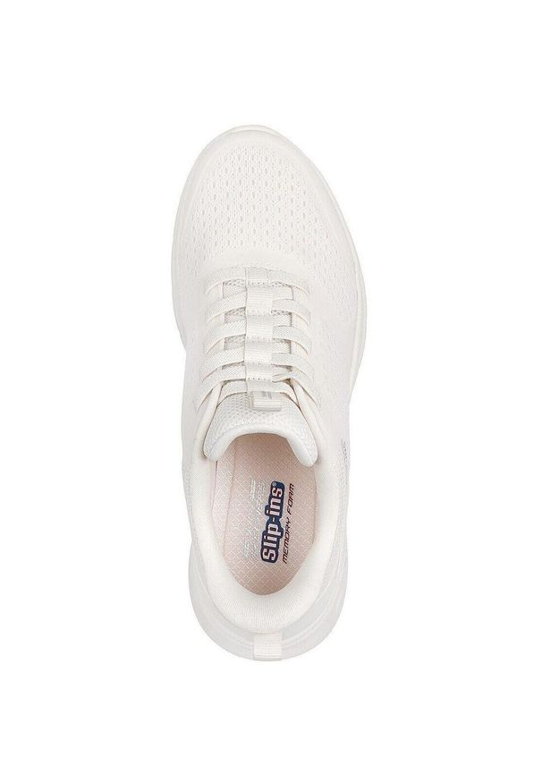 skechers - Adidasy Skechers Bobs Arc Waves 2.0 -, Kobiety. Kolor: biały. Materiał: materiał