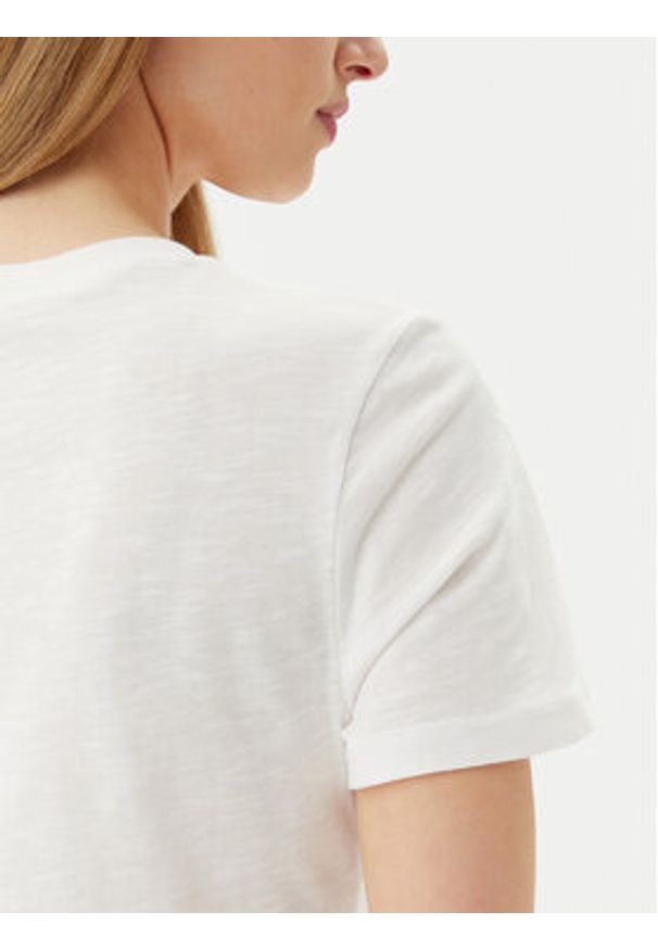 TOMMY HILFIGER - Tommy Hilfiger T-Shirt WW0WW44559 Écru Regular Fit. Materiał: bawełna