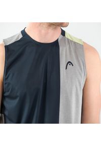 Head - Koszulka bez rękawów męska TANK TOP PADEL. Kolor: zielony, wielokolorowy, szary. Długość rękawa: bez rękawów