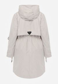 Born2be - Beżowa Przejściowa Kurtka Parka z Kapturem i Podwijanymi Rękawami Tinarose. Okazja: na spacer, na co dzień. Typ kołnierza: kaptur. Kolor: beżowy. Materiał: jeans, dresówka. Styl: casual #8