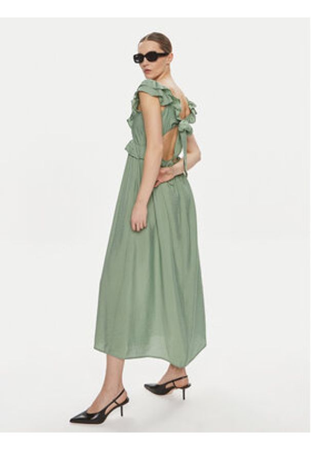 Vero Moda Sukienka letnia Josie 10303761 Zielony Regular Fit. Kolor: zielony. Materiał: wiskoza. Sezon: lato