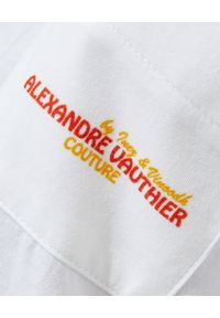 ALEXANDRE VAUTHIER - T-shirt z nadrukiem na plecach. Kolor: biały. Materiał: bawełna. Wzór: nadruk #4