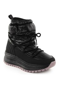 Śniegowce damskie wsuwane na platformie czarne Filippo DBT6647. Zapięcie: bez zapięcia. Kolor: czarny. Materiał: materiał. Obcas: na platformie #1