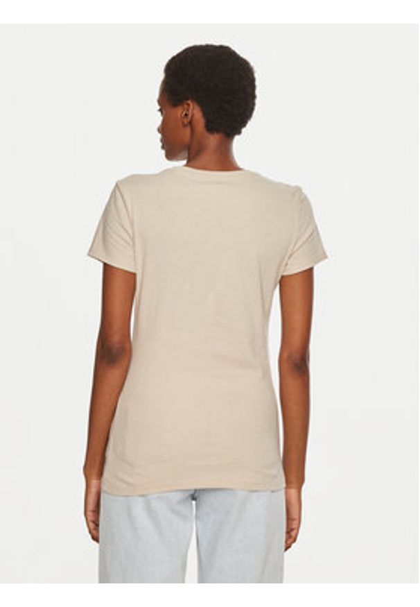 GAP - Gap T-Shirt 417797-07 Beżowy Regular Fit. Kolor: beżowy. Materiał: bawełna