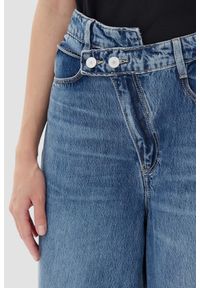 Guess - GUESS Niebieskie jeansy damskie z szeroką nogawką, Rozmiar XS. Okazja: na co dzień. Stan: podwyższony. Kolor: niebieski. Styl: casual, klasyczny #6