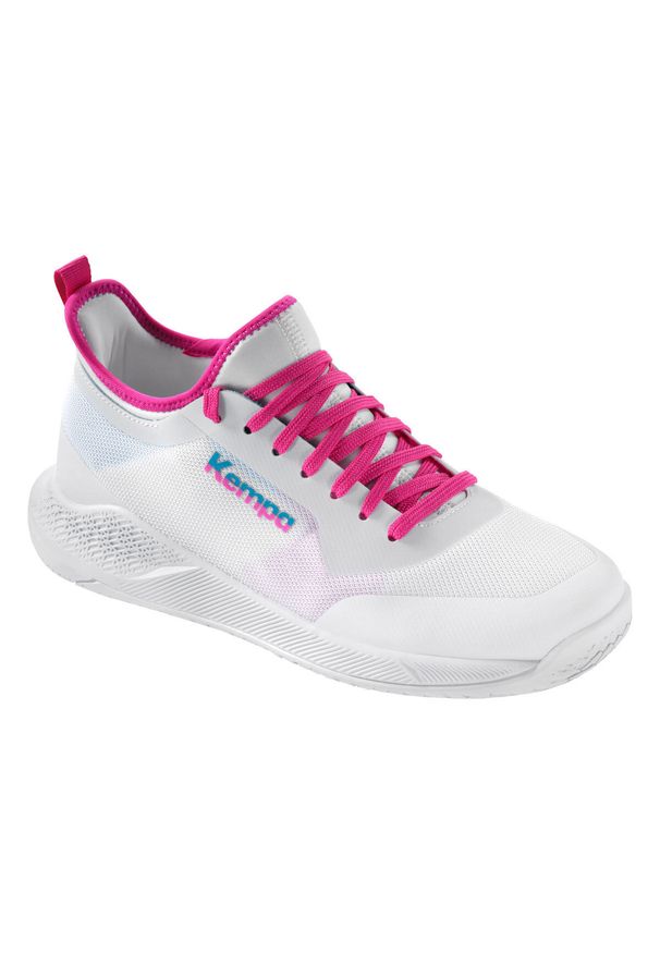 KEMPA - Dziecięce buty halowe Kempa Kourtfly. Kolor: biały, niebieski, wielokolorowy. Sport: piłka ręczna