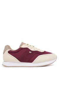TOMMY HILFIGER - Tommy Hilfiger Sneakersy Easy Runner FW0FW08836 Beżowy. Kolor: beżowy. Materiał: zamsz, skóra