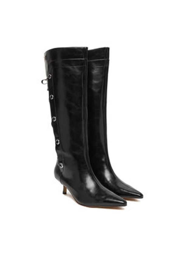 Steve Madden Kozaki Ballpark SM11005048 Czarny. Kolor: czarny. Materiał: skóra