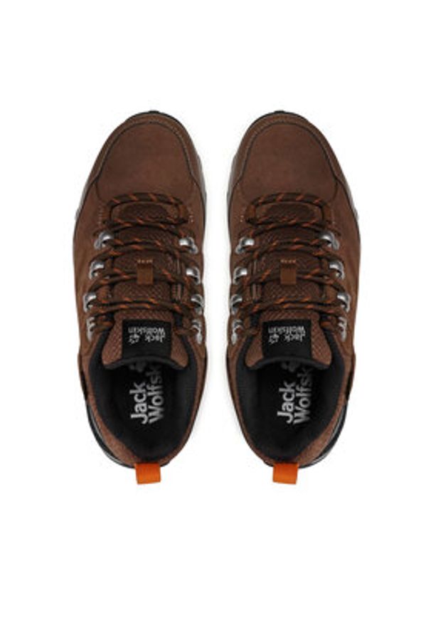 Jack Wolfskin Trekkingi Refugio Texapore Low W 4050821 Brązowy. Kolor: brązowy. Materiał: zamsz, skóra