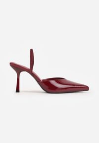 Born2be - Bordowe Lakierowane Szpilki z Elastycznym Paskiem na Piętę Balzorwyn. Okazja: na randkę, do pracy, na wesele, na spotkanie biznesowe, na ślub cywilny. Nosek buta: szpiczasty. Zapięcie: pasek. Kolor: czerwony. Materiał: lakier. Obcas: na szpilce. Styl: elegancki, biznesowy, klasyczny. Wysokość obcasa: średni #7