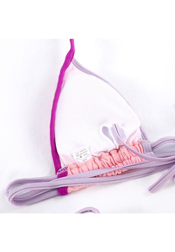 Intica - Bikini plażowe minimalistyczne z wysokiej jakości materiału Theres. Kolor: różowy. Materiał: materiał