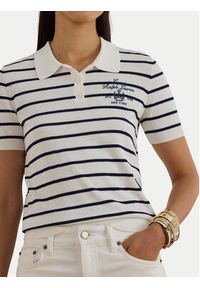 Lauren Ralph Lauren - LAUREN RALPH LAUREN Polo 200P03506001 Biały Slim Fit. Typ kołnierza: polo. Kolor: biały. Materiał: bawełna #5