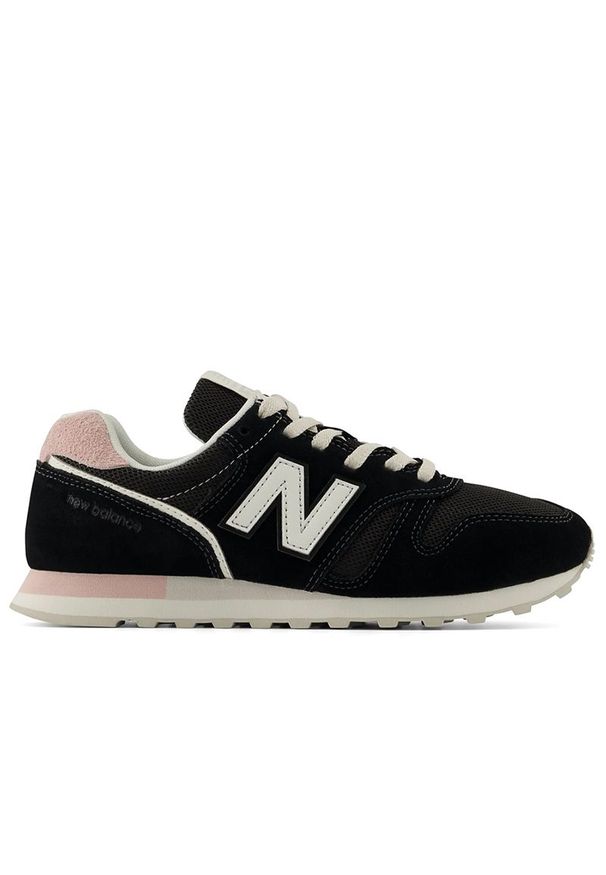 Buty New Balance WL373PR2 - czarne. Okazja: na co dzień. Kolor: czarny. Materiał: zamsz, materiał, syntetyk, guma. Szerokość cholewki: normalna. Model: New Balance 373. Sport: turystyka piesza