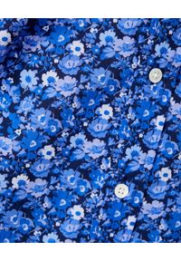 Ralph Lauren - RALPH LAUREN - Niebieska koszula w kwiaty Relaxed Fit. Okazja: na co dzień. Typ kołnierza: polo. Kolor: niebieski. Materiał: jeans, materiał. Długość rękawa: długi rękaw. Długość: długie. Wzór: kwiaty. Styl: casual #4