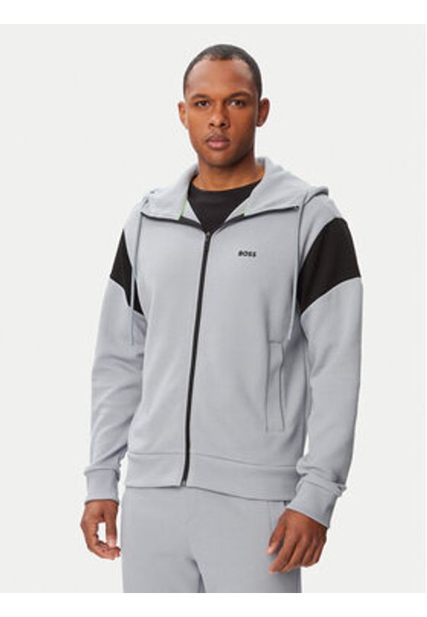 BOSS Dres SW 50569918 Szary ciemny Regular Fit. Kolor: szary. Materiał: bawełna
