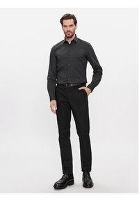 Calvin Klein Koszula Logo Print K10K112312 Czarny Slim Fit. Kolor: czarny. Materiał: bawełna. Wzór: nadruk #5