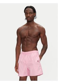 TOMMY HILFIGER - Tommy Hilfiger Szorty kąpielowe UM0UM03258 Różowy Regular Fit. Kolor: różowy. Materiał: syntetyk #3