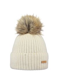Czapka Barts Augusti. Kolor: biały. Materiał: wełna, futro, materiał. Sezon: zima. Styl: sportowy #1