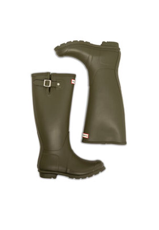 Hunter Kalosze HFW-004 Khaki. Kolor: brązowy. Materiał: kauczuk