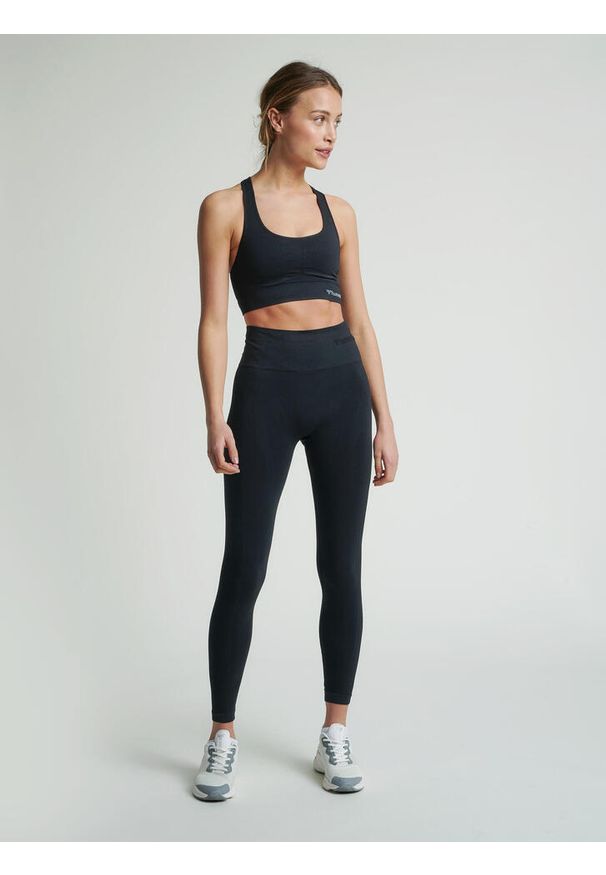 Stanik fitness cardio Hummel hmltif. Kolor: czarny. Materiał: materiał. Sport: fitness