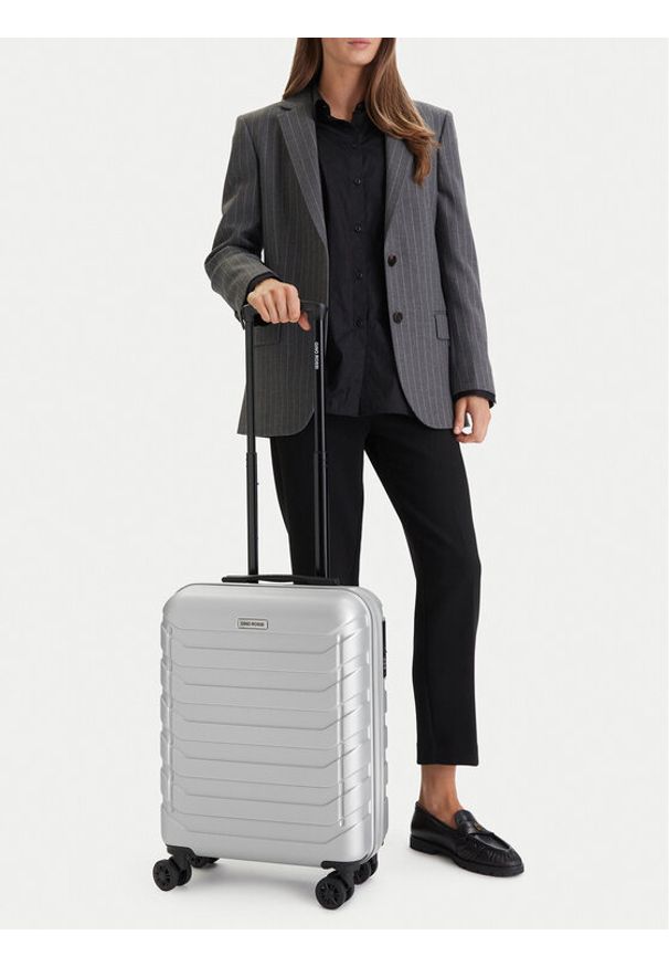 Gino Rossi - GINO ROSSI Walizka kabinowa CEO-GIN-S-003-05-SILVER Srebrny. Kolor: srebrny