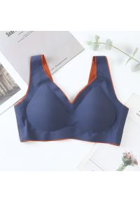 Intica - Bezszwowy biustonosz z miękkim wypełnieniem na co dzień i okazje Kyong. Kolor: niebieski. Materiał: materiał