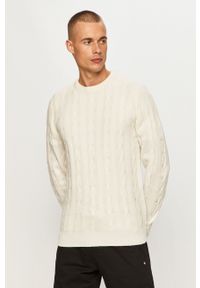 Brave Soul - Sweter. Kolor: biały. Materiał: dzianina, akryl. Wzór: gładki #1